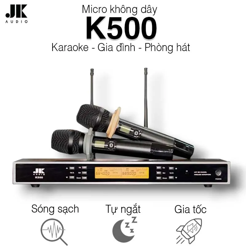 Micro JKaudio K500 Cảm biến tự ngắt, Dò sóng sạch, Cảm biến gia tốc
