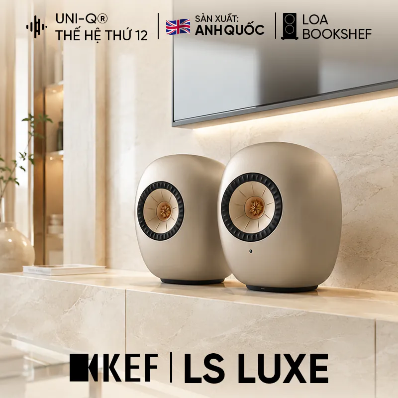 Loa KEF LS LUXE, Bass 16.5cm, Công suất 380W, Bluetooth 5.3, HDMI eARC, Optical, Coaxial, AUX 3.5 mm