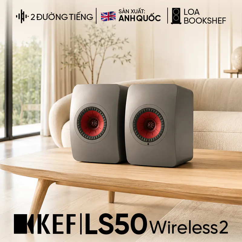 Loa KEF LS50 Wireless 2 Chính Hãng, Công Suất 760W, Bluetooth, Wifi, HDMI eARC, Optical, Coaxial, Aux