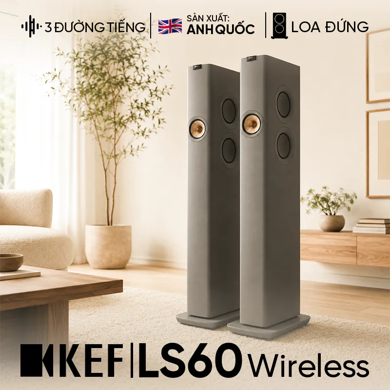 Loa KEF LS60 Wireless, Uni-Q 12 MAT, Công suất 1400W, Có Bluetooth, Wifi