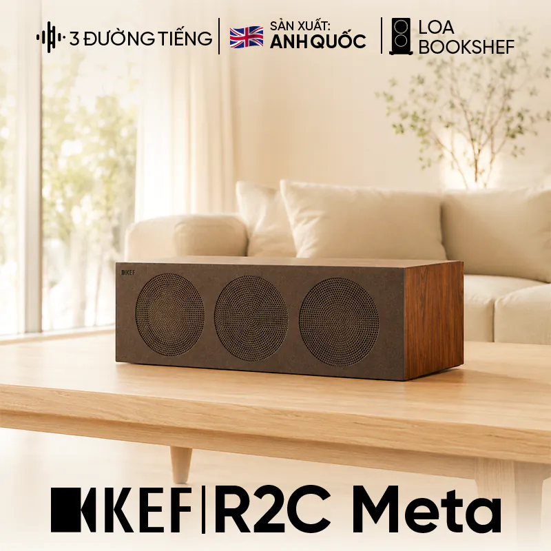 Loa KEF R2c Meta (Độ nhạy 87dB, Tần số 64Hz-50KHz)