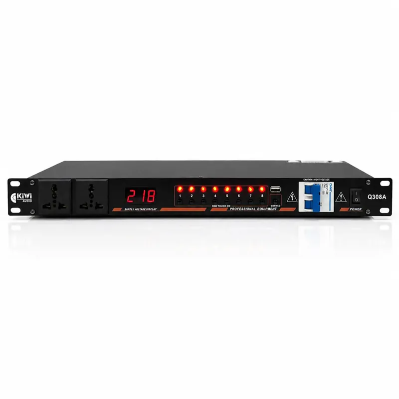 Quản lý nguồn điện tự động KIWI Q308A, 8 ổ cắm, USB 5V