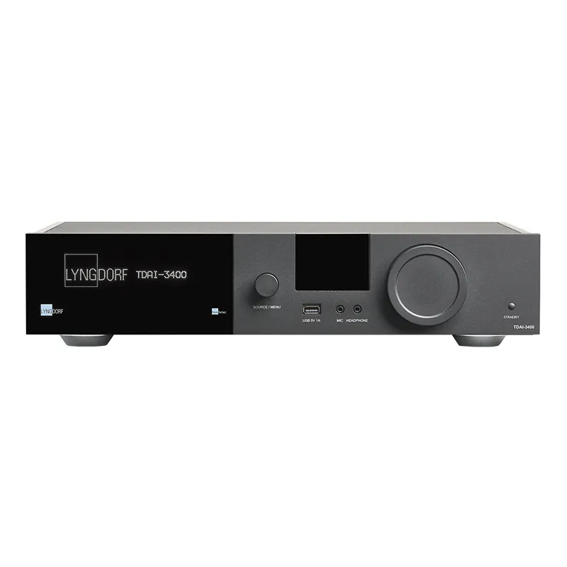 Amply Lyngdorf TDAI-3400, 2 Kênh, Công suất 2 × 400W ở 4 Ohms, Bluetooth 4.2, Wi-Fi, Spotify, AirPlay