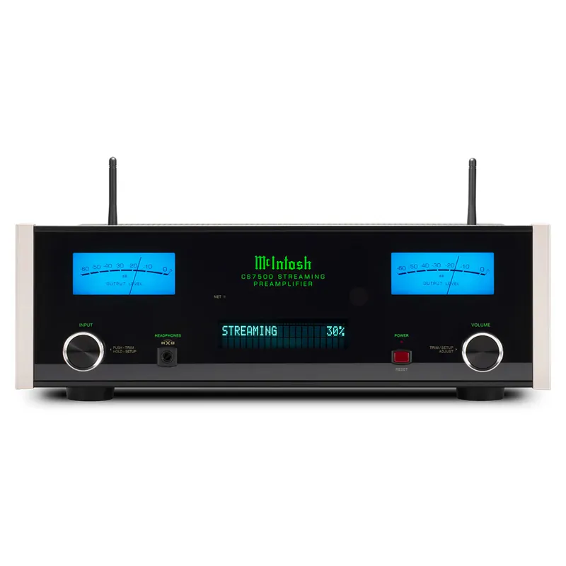 Preamplifier streaming McIntosh CS7500, 2 Kênh, AirPlay 2, TIDAL, Spotify, Bluetooth, HDMI ARC