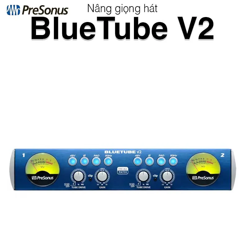Preamp Micro PreSonus BlueTube DP V2, 2 Kênh, XLR, 1/4 inch