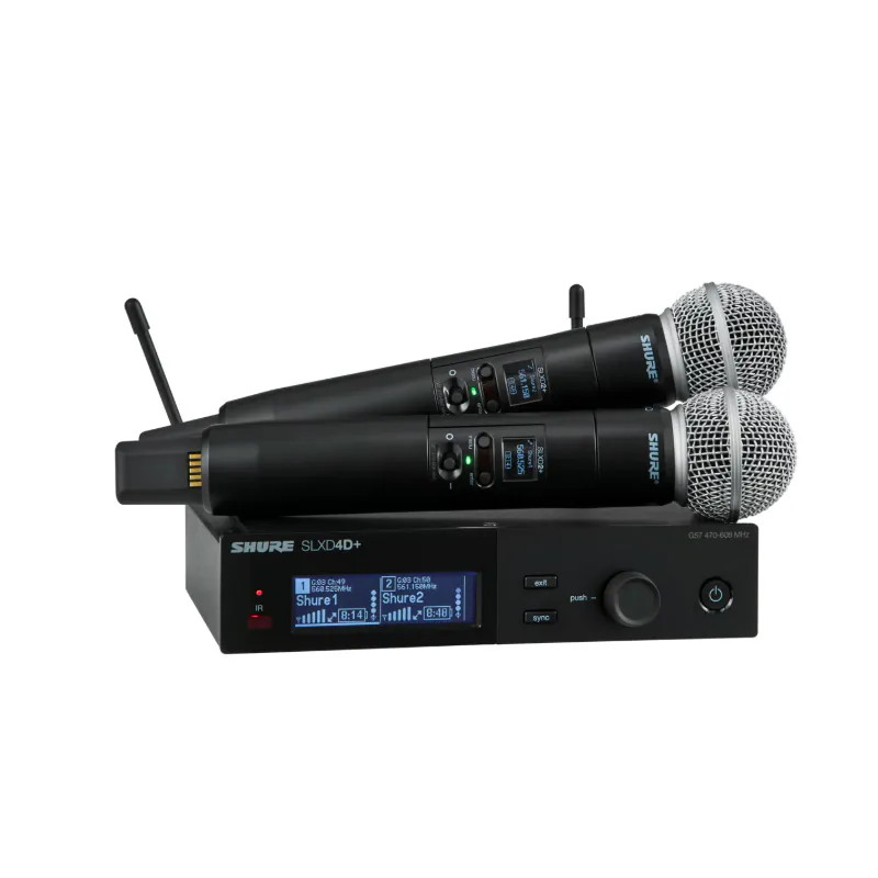 Micro Shure SLXD24D+A/58-G66 (Âm thanh Digital 24-bit, Dải tần 138 MHz, Chống hú)