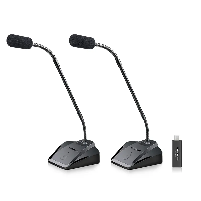 Micro cổ ngỗng Takstar MS580W, 2 Kênh, Pin 10 Giờ, 3.5mm Micro cổ ngỗng Takstar MS580W, 2 Kênh, Pin 10 Giờ, 3.5mm
