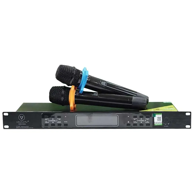 Micro không dây VinaKTV S600X Max, Cảm biến tự ngắt, Chống hú, Echo