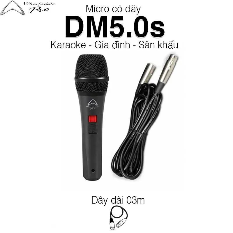 Micro có dây Wharfedale DM5.0s, Dây dài 3m