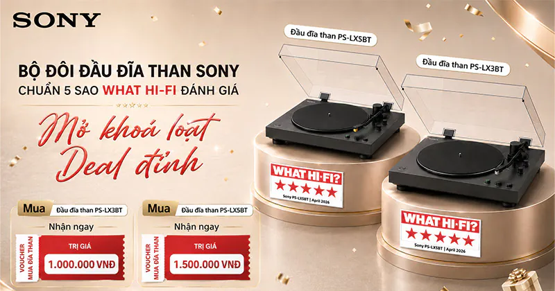 (Từ 29/6 - 30/9/2026) Mua đầu đĩa than Sony tại HDRadio - Nhận ngay E-Voucher xịn trị giá đến 1.500.000 đồng!