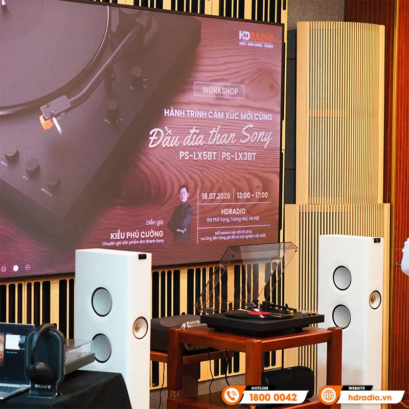 Nhìn lại sự kiện Workshop: Hành trình cảm xúc mới cùng đầu đĩa than Sony PS-LX5BT | PS-LX3BT tại HDRadio