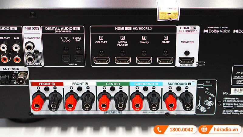 Amply Denon AVR-X580BT | Giá Cực Tốt, Trả Góp 0%