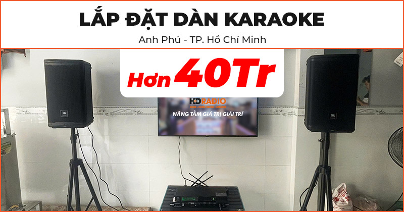 Lắp đặt D&agrave;n karaoke cực hay cho anh Ph&uacute;