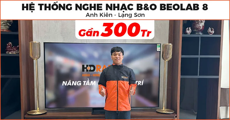Lắp đặt Hệ thống loa nghe nhạc B&O Beolab 8 cho anh Kiên Lắp đặt Hệ thống loa nghe nhạc B&O Beolab 8 cho anh Kiên
