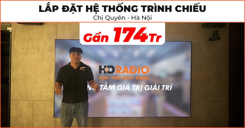 Hệ thống tr&igrave;nh chiếu cao cấp của chị Quy&ecirc;n 