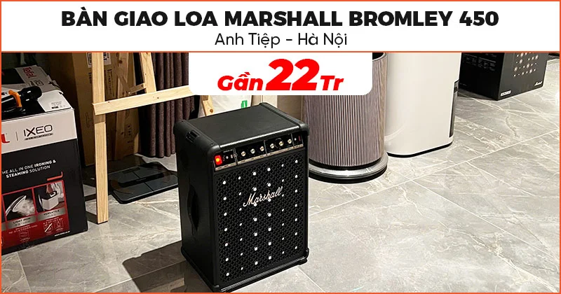 Bàn giao mẫu loa bluetooth cao cấp Marshall Bromley 450 trị giá gần 22 triệu đồng cho anh Tiệp ở Gia Lâm, Hà Nội Bàn giao mẫu loa bluetooth cao cấp Marshall Bromley 450 trị giá gần 22 triệu đồng cho anh Tiệp ở Gia Lâm, Hà Nội