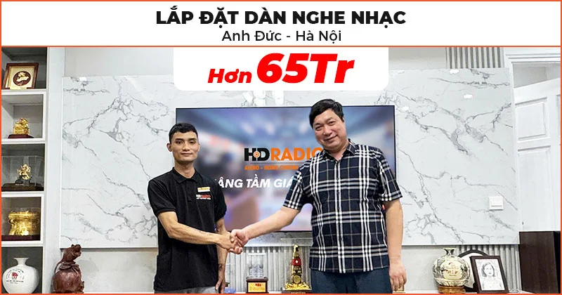 Lắp đặt Dàn nghe nhạc cao cấp trị giá hơn 65 triệu đồng cho anh Đức ở Thanh Xuân, Hà Nội (Klipsch RP-6000F II, Denon PMA-900HNE, JBL Stage 200P, Eagle Calypso 2X2.5)
