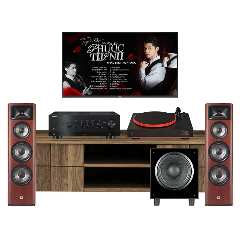 Dàn Nghe Nhạc Yamaha NH184 (Yamaha R-N1000A, JBL Spinner BT, Studio 698, Wharfedale SW12)