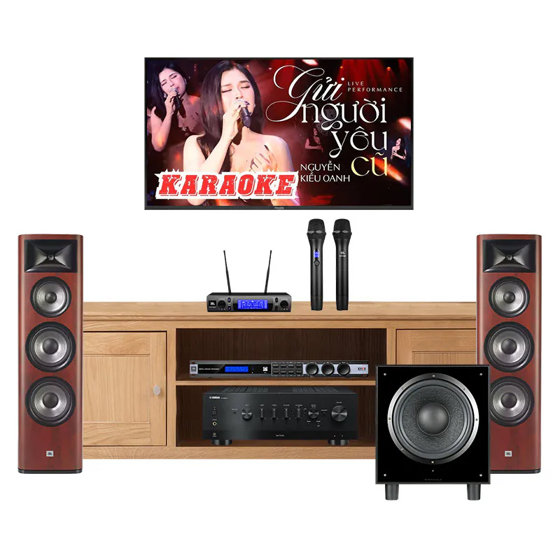 Dàn Nghe Nhạc, Hát Karaoke Yamaha NH194 (Yamaha R-N1000A, JBL Studio 698, KX190, VM300, Wharfedale SW12)