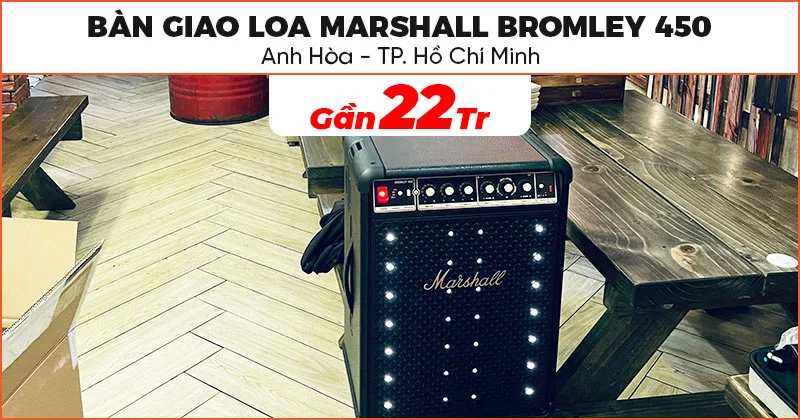 Sắm loa bluetooth Marshall Bromley 450 mới nhất trị giá gần 22 triệu đồng cùng anh Hòa ở Quận 3, TP.Hồ Chí Minh Sắm loa bluetooth Marshall Bromley 450 mới nhất trị giá gần 22 triệu đồng cùng anh Hòa ở Quận 3, TP.Hồ Chí Minh