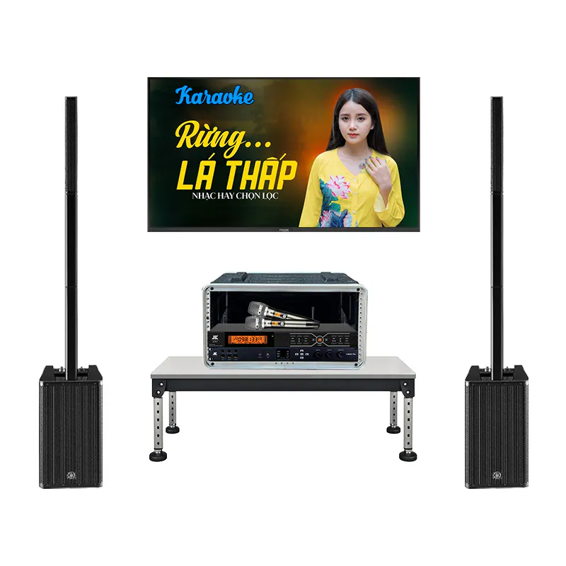 Dàn karaoke Column Array SK19 (Yamaha Stagepas 1K, JKaudio X6000 Plus, B3 Pro, Tủ Rack ABS 4U)