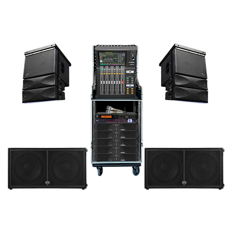 Dàn âm thanh sân khấu hội trường SKHT07 ( Wharfedale WLA25, Wharfedale WLA25SUB, Wharfedale Impact X218B, Wharfedale CPD3600, Mixer Yamaha DM3S, JKAudio B3 Pro, KIWI S803A, Tủ Rack 16U)