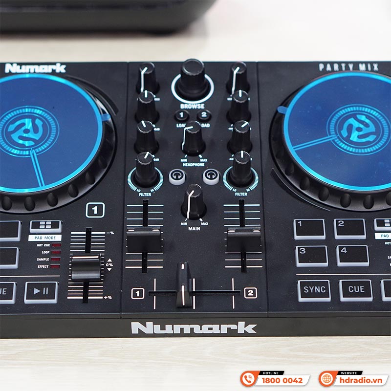 Bàn DJ Numark Party Mix 2 hàng mới chính hãng, tặng set nhạc