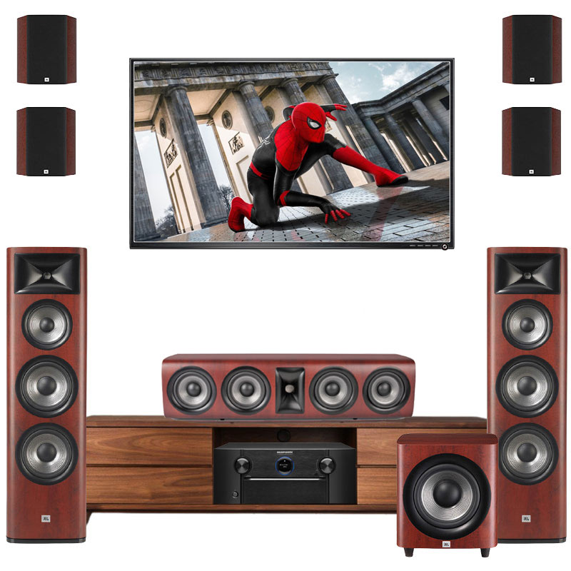 Dàn âm thanh xem phim 7.1 Marantz, JBL AT29 (Marantz SR7015 + JBL Studio 698 + 665C + 660P + 2 cặp 610 )