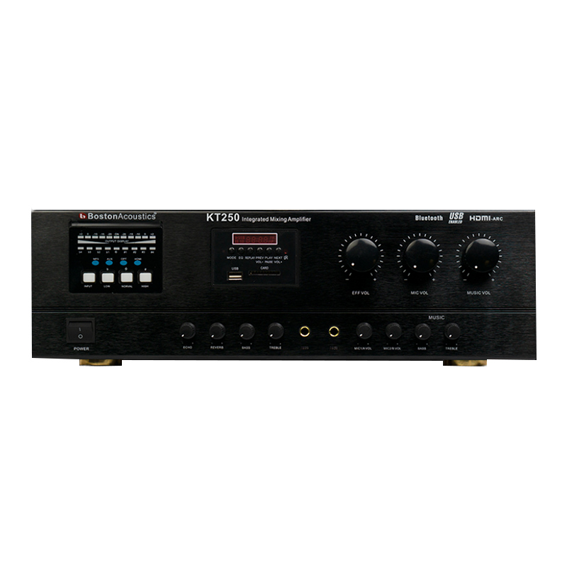 Amply Boston KT250, 2 kênh, 250W/CH, Bluetooth, HDMI, OPTICAL, USB