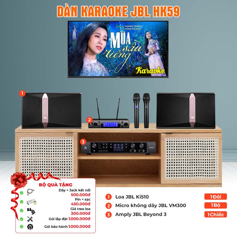 Bộ Dàn Karaoke JBL HK59 Nơi bạn Tự Tin Khoe Giọng Hát