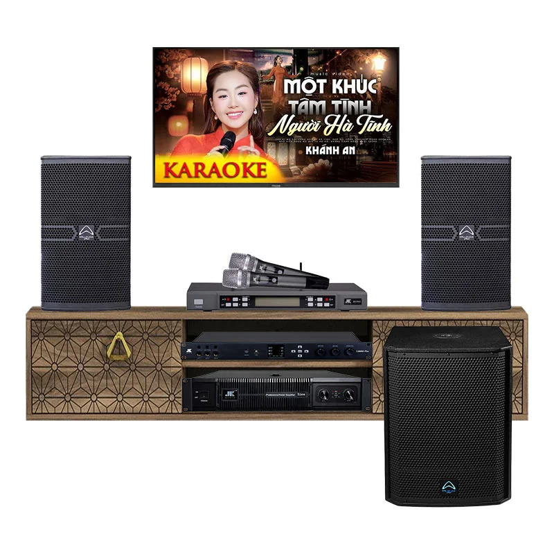 Dàn karaoke gia đình HDR130 (Wharfedale Anglo E12,JK Audio D2600, X6000Plus, B5 Pro, Wharfedale AX15B)