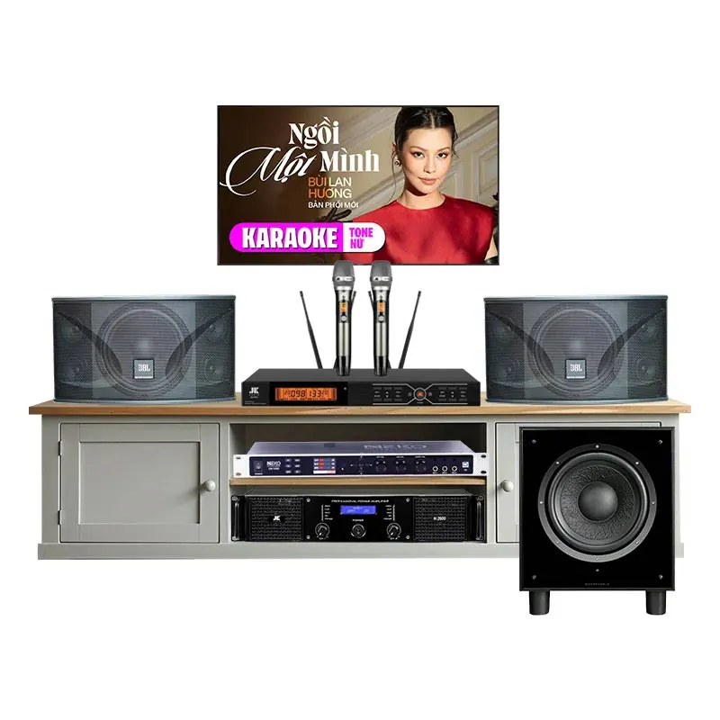 Dàn karaoke gia đình KGD45 (JBL Ki110, Wharfedale SW12, Neko DK1000, JKAudio H2600, JKAudio B3 Pro)