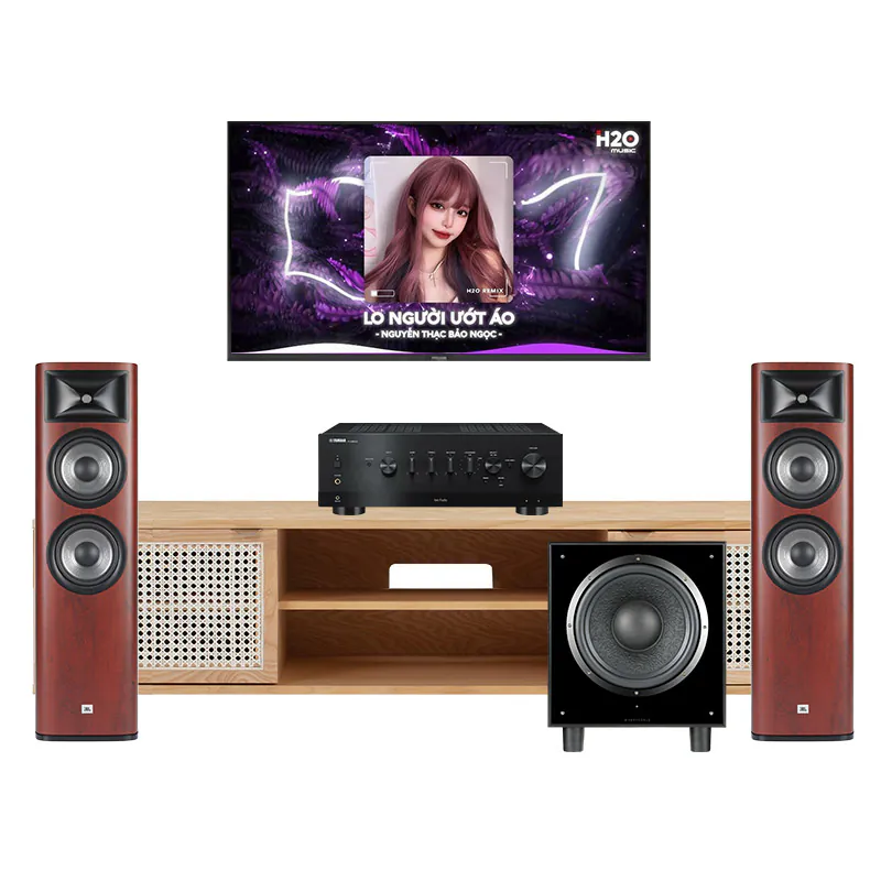 Dàn Nghe Nhạc Yamaha NH147 (JBL Studio 690, Yamaha R-N800A, Wharfedale SW12)