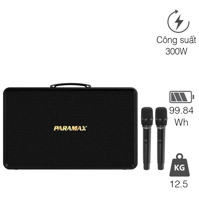 Loa Paramax Symbo 8, Bass 20.3cm, Công suất 300W, Bluetooth 5.3, HDMI (ARC), Optical, Kèm 2 Micro