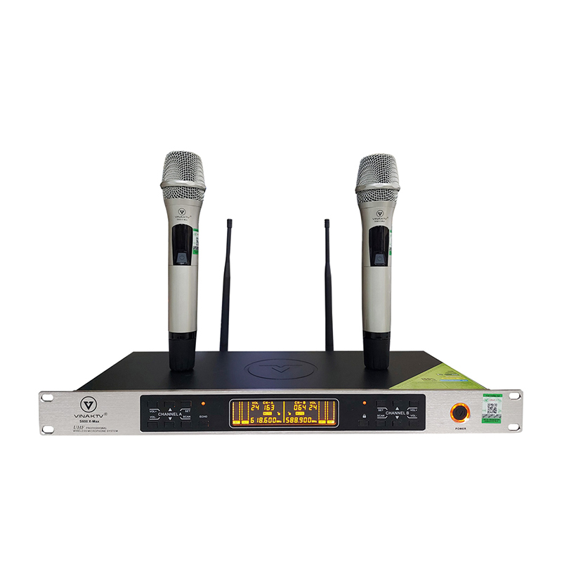 Micro không dây VinaKTV S600X Max, Cảm biến tự ngắt, Chống hú, Echo