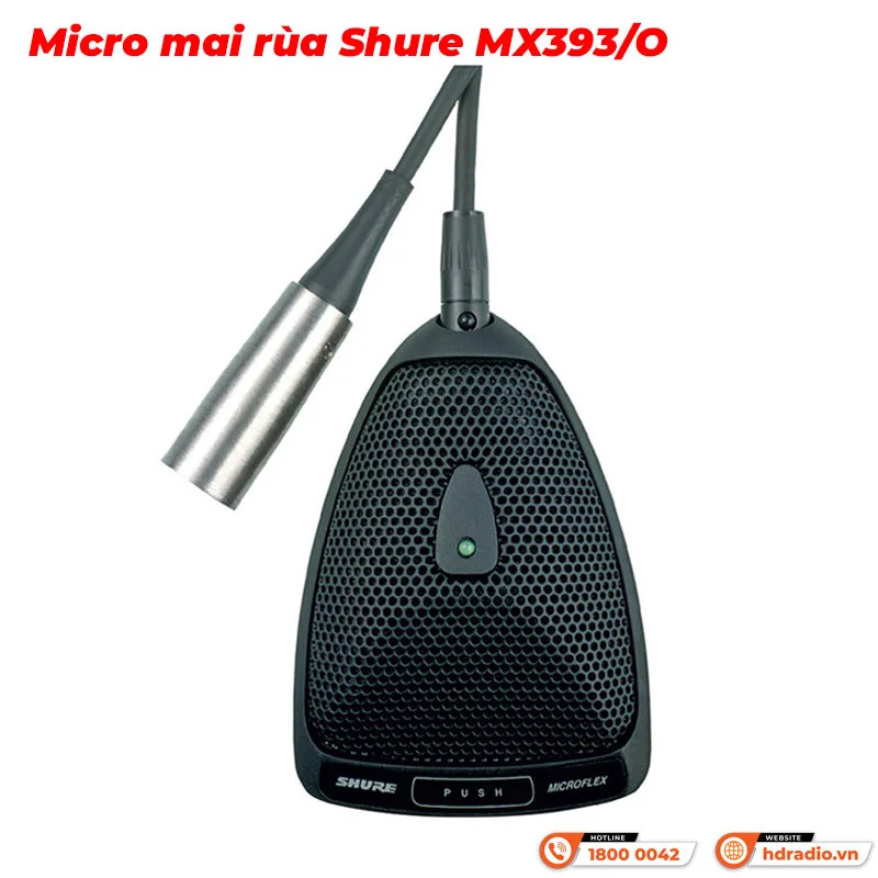 Micro Rùa Micro mai rùa Shure MX393/O Chính Hãng, Giá Rẻ
