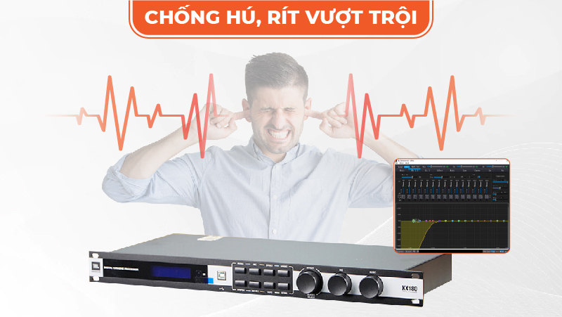 vang số jbl kx180a chống hút rít Vang số JBL KX180A chống hú tốt