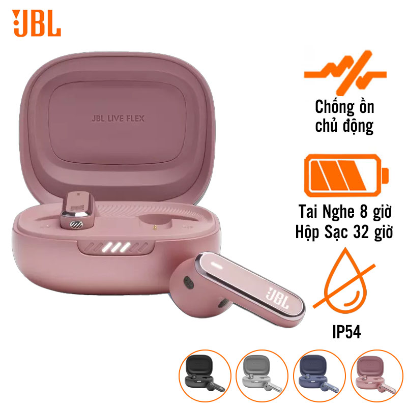 Tai Nghe JBL Live FLEX (Không Dây, Chống Ồn, Pin 8 Giờ, IP54)